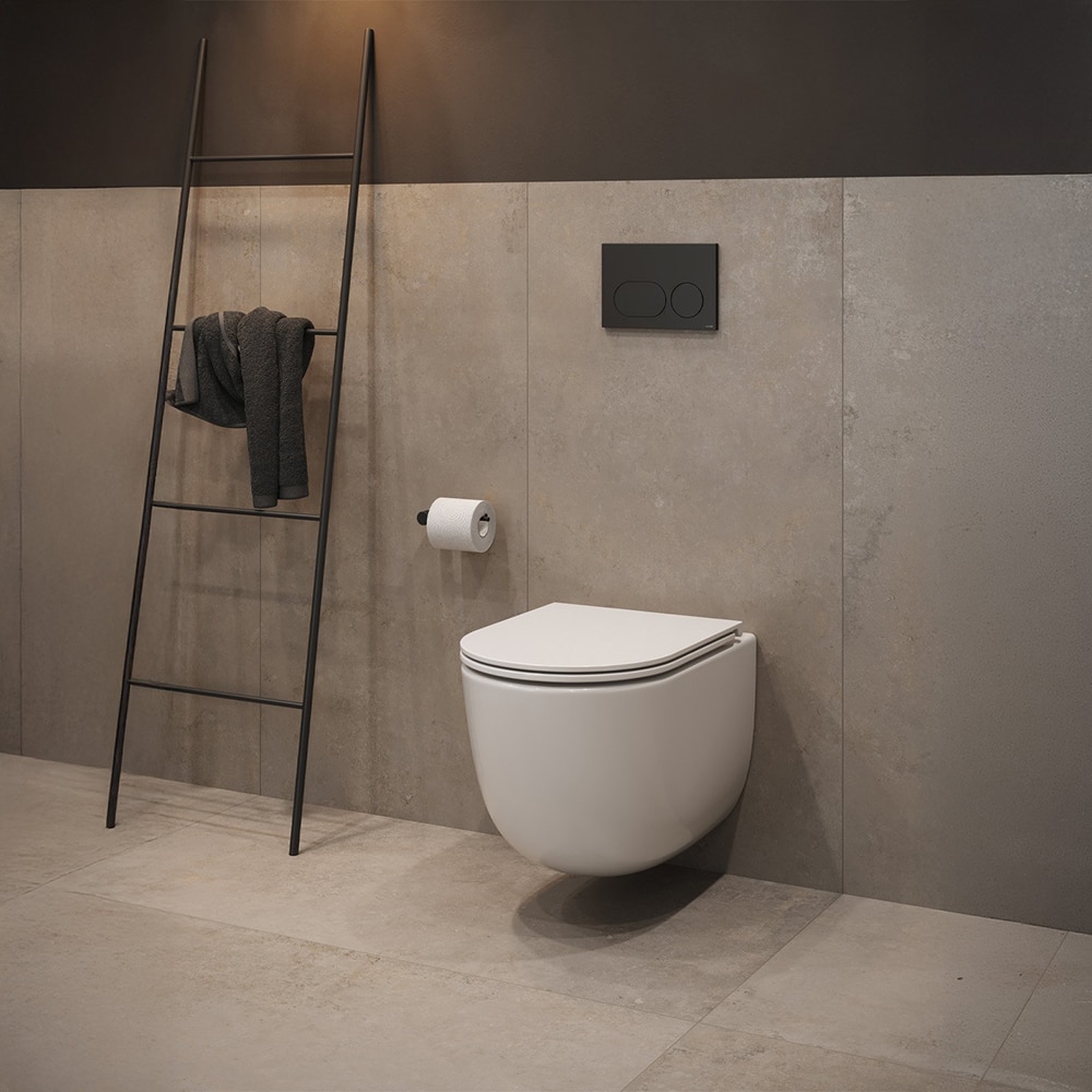 Set vas WC suspendat CERSANIT Aqua 50 Remo S4003-051, ceramica, rezervor 3/6 l, capac SoftClose, alb