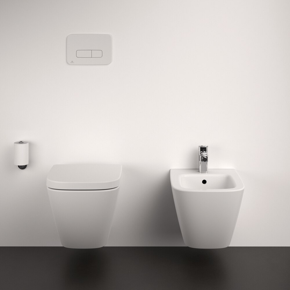 Vas WC suspendat IDEAL STANDARD I.Life S T459201, ceramica, evacuare orizontala, 35.5 x 48 x 30 cm, alb