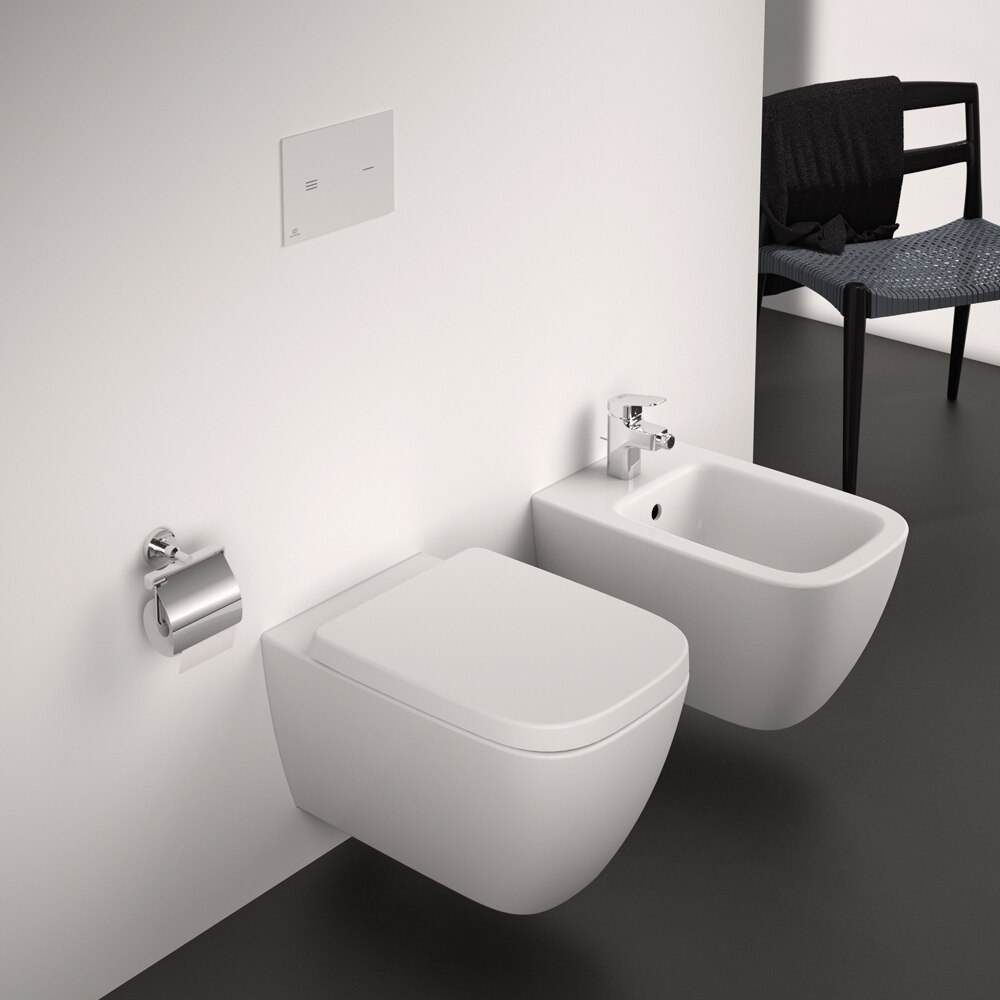 Vas WC suspendat IDEAL STANDARD I.Life B T461401, ceramica, evacuare orizontala, 35.5 x 54 x 33.5 cm, alb
