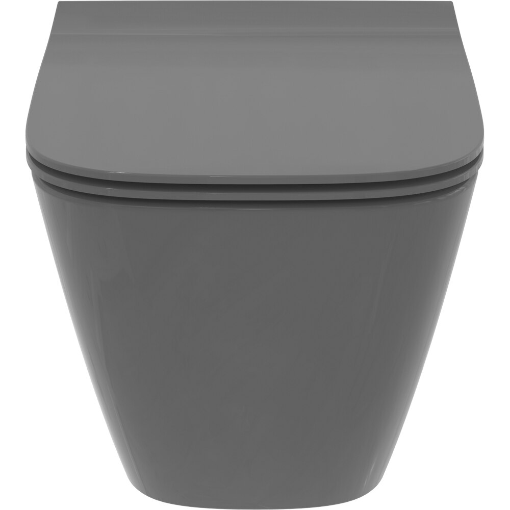 Vas WC IDEAL STANDARD I.Life B T461458 gri, ceramica, evacuare orizontala, 35.5 x 54 x 33.5 cm, gri lucios