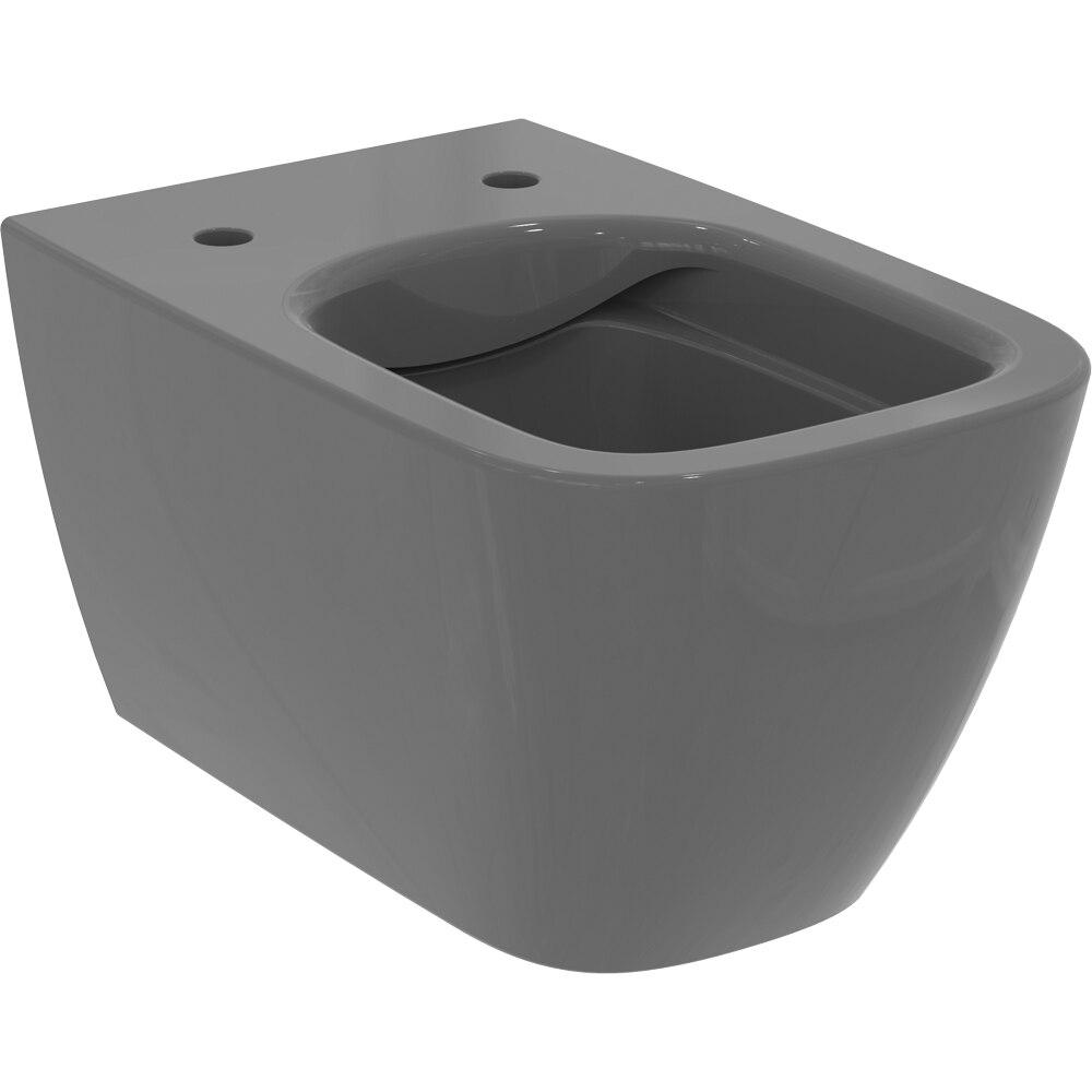 Vas WC IDEAL STANDARD I.Life B T461458 gri, ceramica, evacuare orizontala, 35.5 x 54 x 33.5 cm, gri lucios