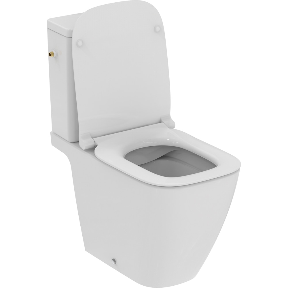 Set vas WC IDEAL STANDARD I.Life B T534801, ceramica, evacuare orizontala, rezervor 3/6l, capac SoftClose, alb