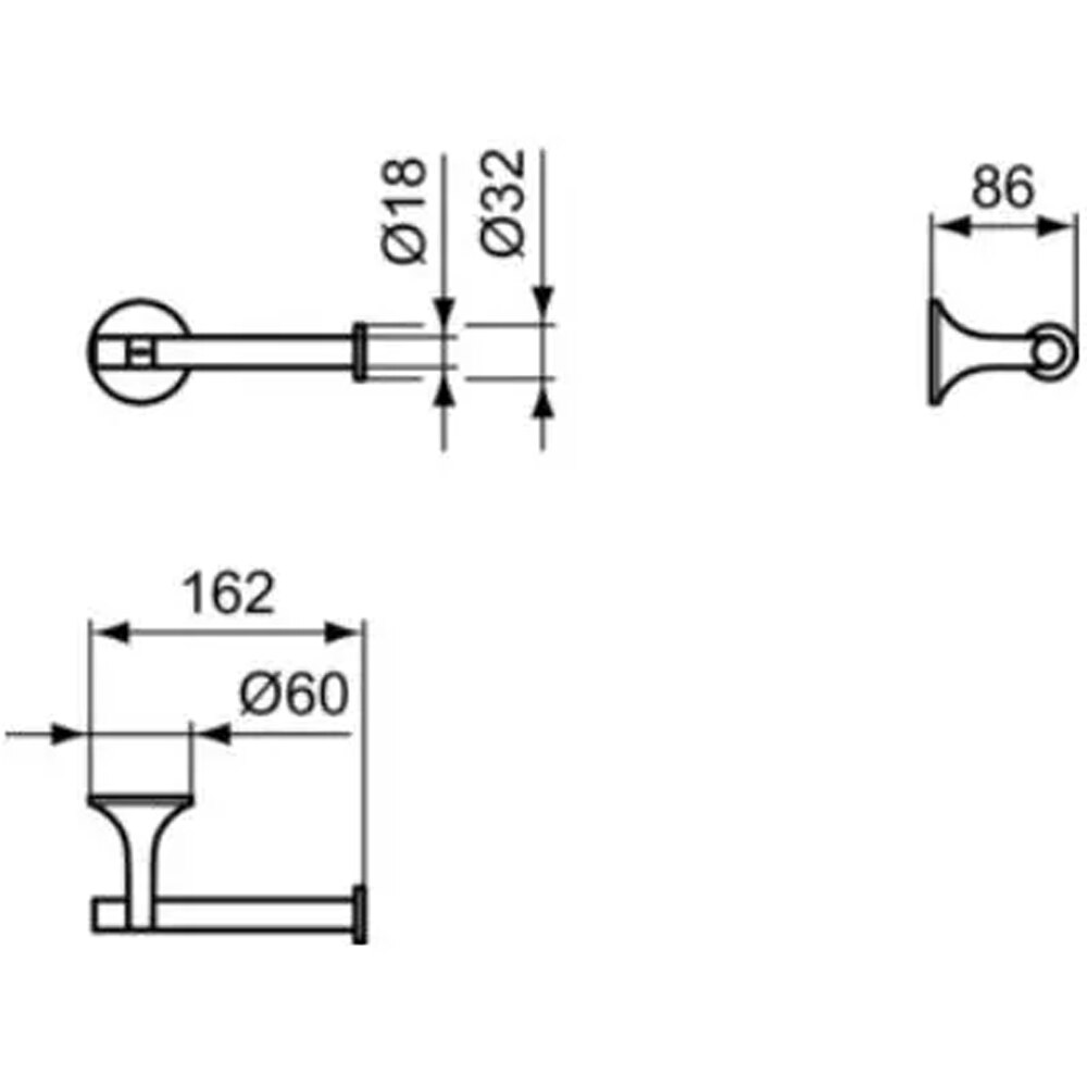 Suport hartie igienica fara capac IDEAL STANDARD La Dolce Vita T5495A2, auriu periat