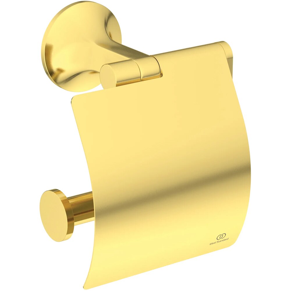 Suport hartie igienica cu capac IDEAL STANDARD La Dolce Vita T5509A2, auriu periat