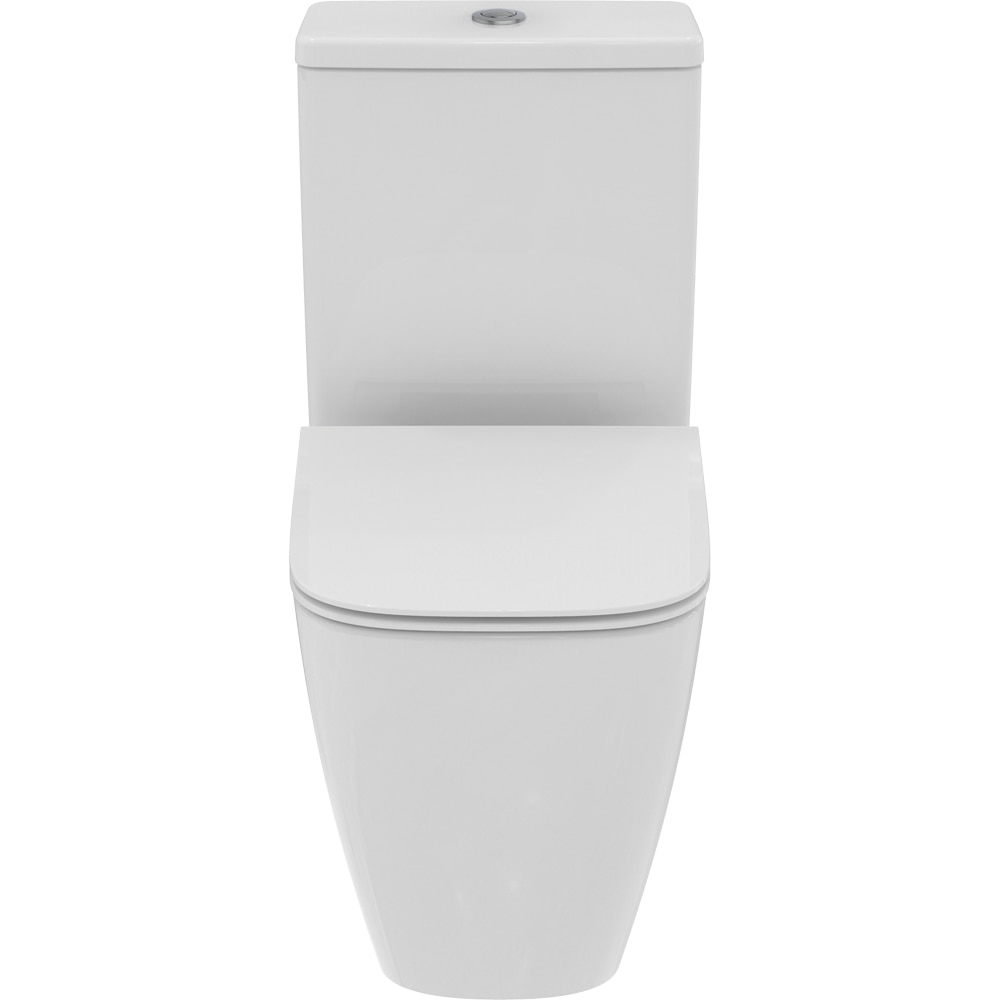 Set vas WC IDEAL STANDARD I.Life S T554201, ceramica, evacuare orizontala, rezervor 3/6l, capac SoftClose, alb