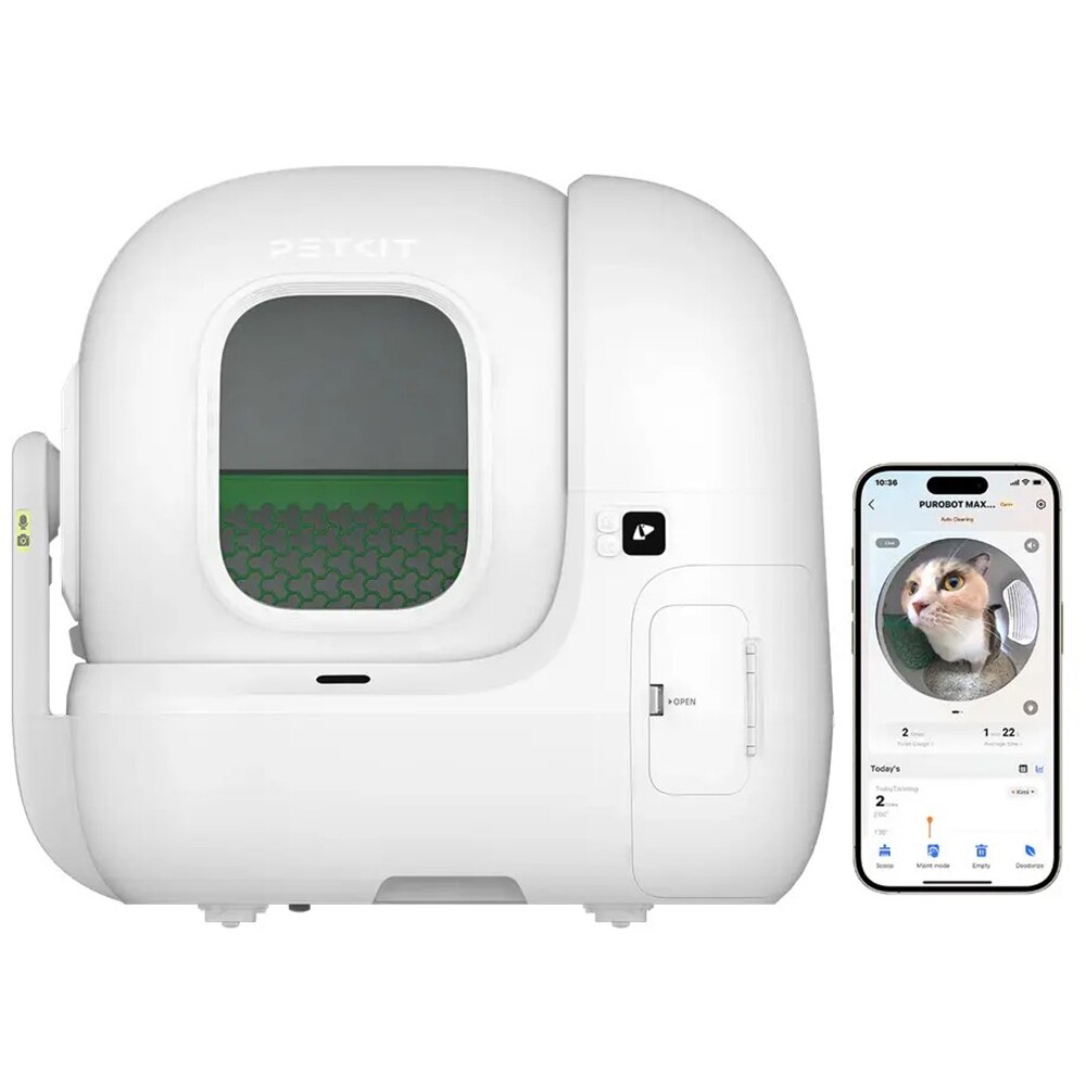 Litiera acoperita PETKIT Pura Max Pro, Smart, ABS, 69 x 65 x 56 cm, alb