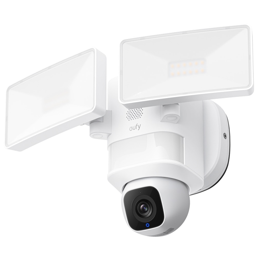 Camera IP Wireless EUFY Floodlight E30, 2K HD, Night/Day Vision, Supraveghere 360, Detectare AI, alb