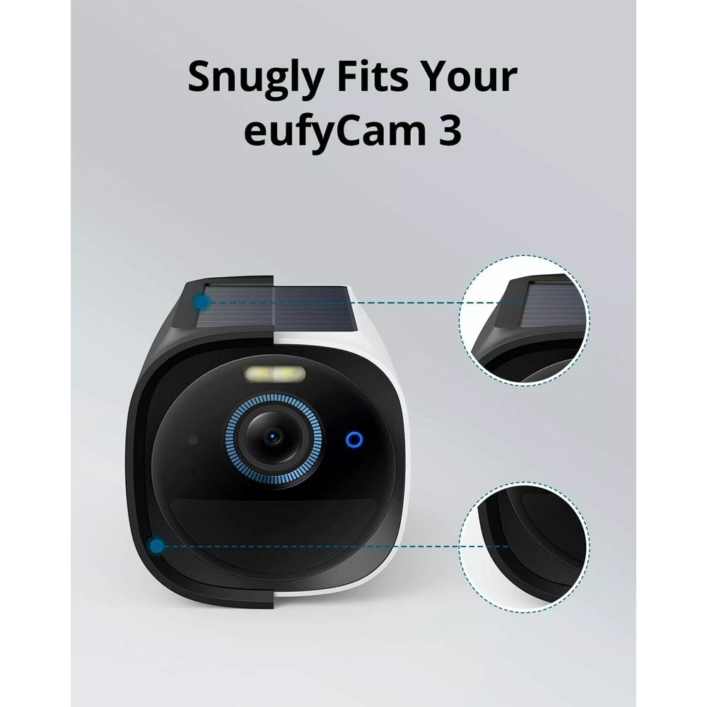Set 2 huse silicon EUFYCAM, compatibil EUFY 3/3 Pro, negru
