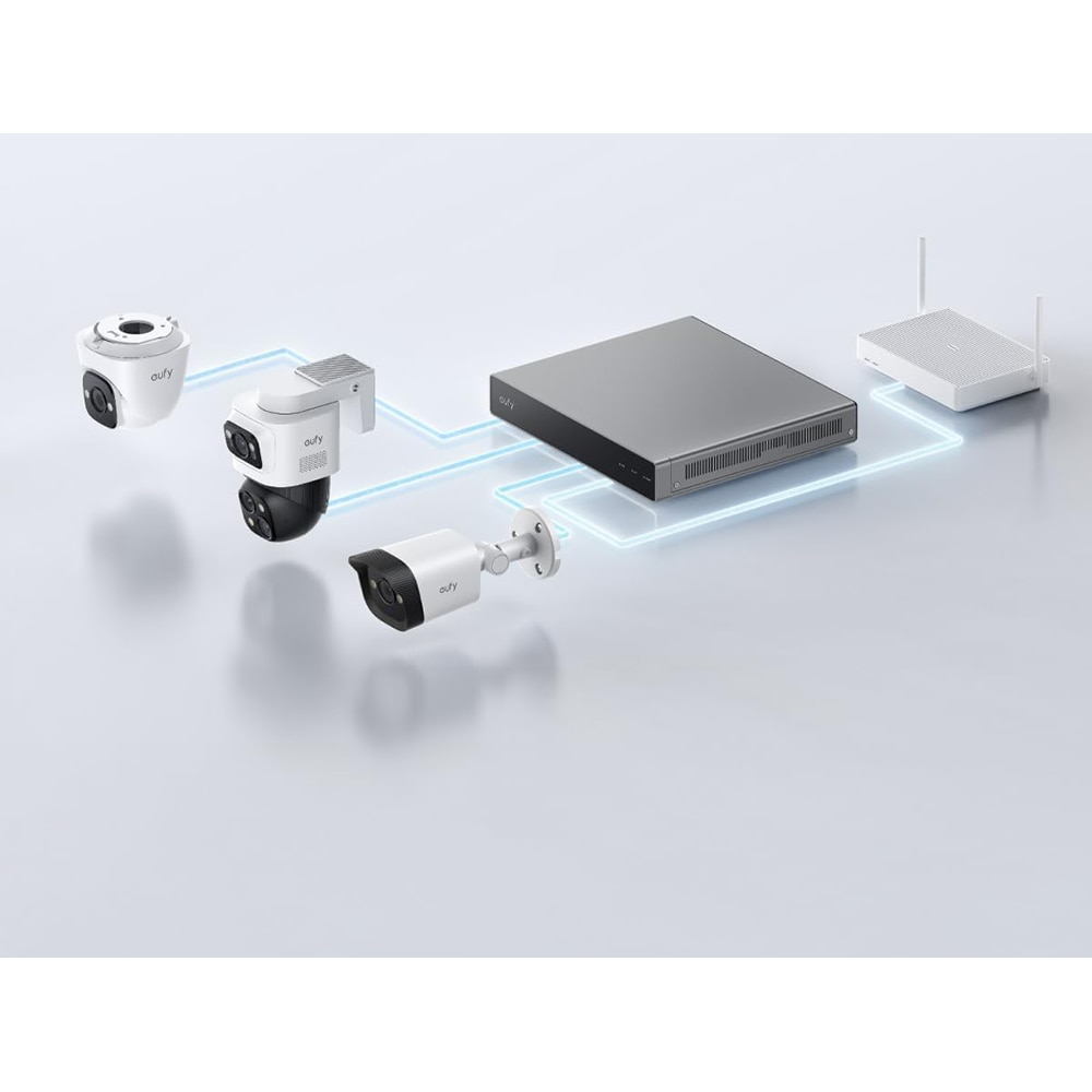 Camera IP exterior EUFY Turret POE E41, 2160p, IR, Night Vision, alb