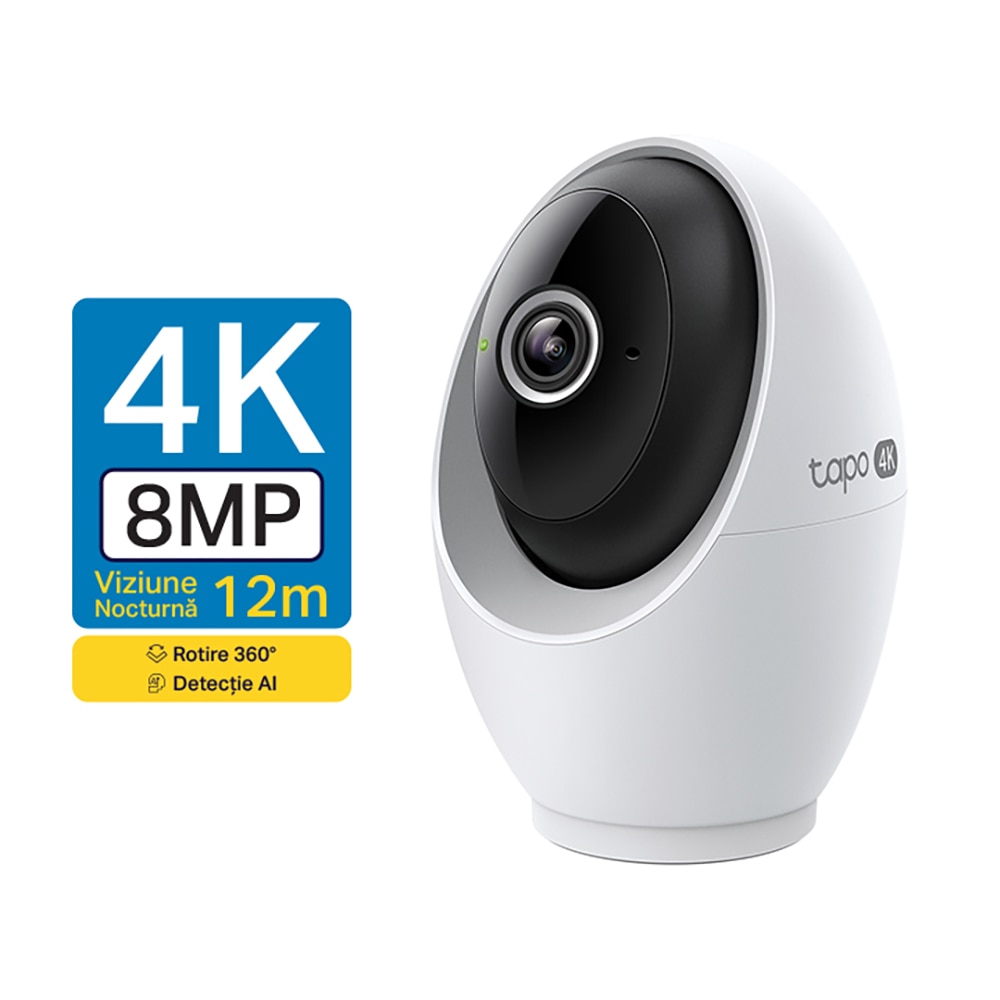 Camera IP Wireless Tapo C260, 8MP, IR, Night Vision, alb