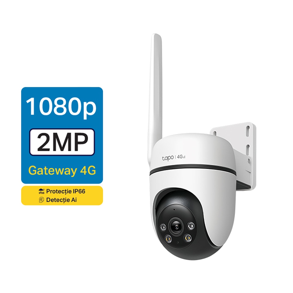 Camera IP Wireless exterior TP-LINK Tapo C501GW, 2MP, 1080 p, IP65, IR, Night Vision, alb