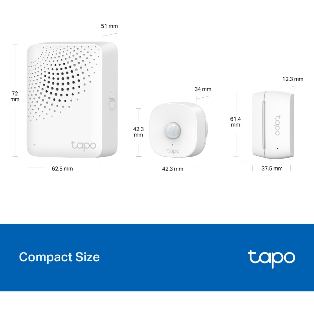 Kit smart sezori si hub TP-LINK Tapo T30 KIT, alb