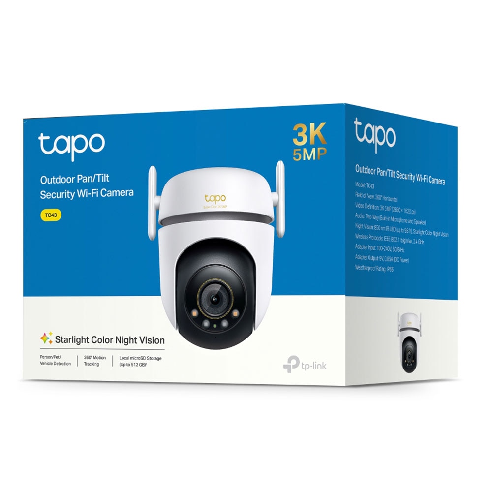 Camera IP Wireless TC43, 5MP, IR, Night Vision, alb