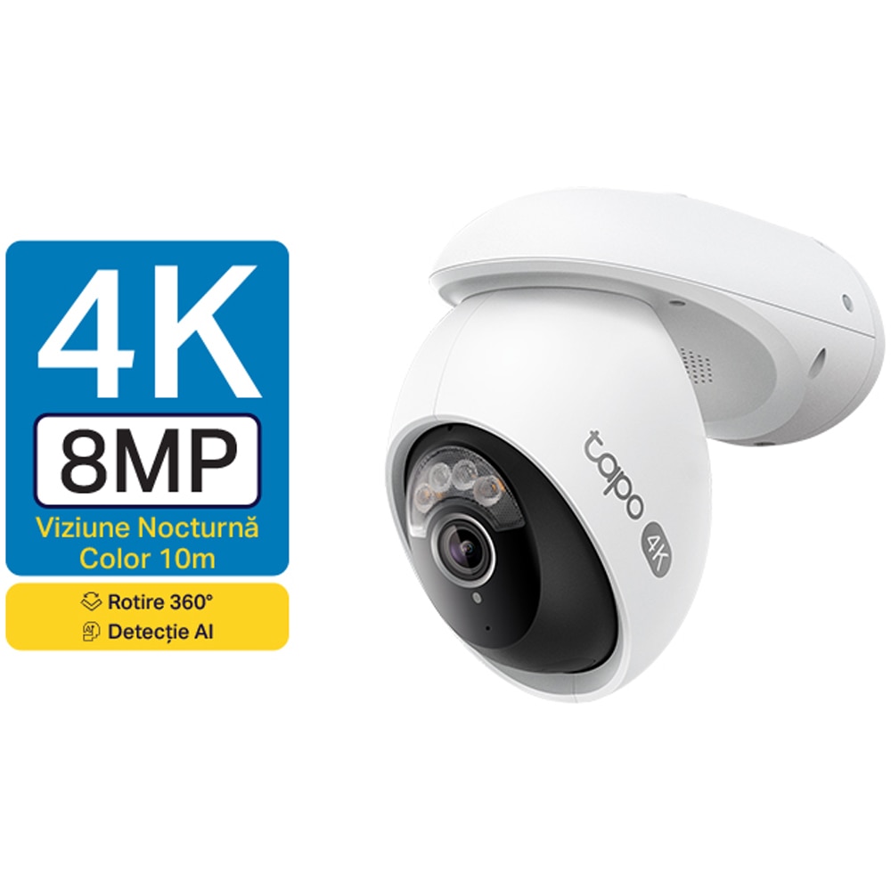 Camera IP Wireless TP-LINK TC46, 4K 2160p, IR, NightVision, alb