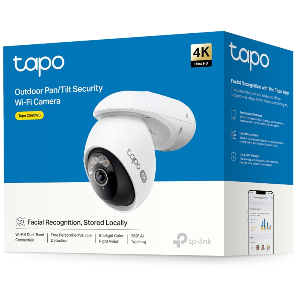 Camera IP Wireless TP-LINK TC46, 4K 2160p, IR, NightVision, alb