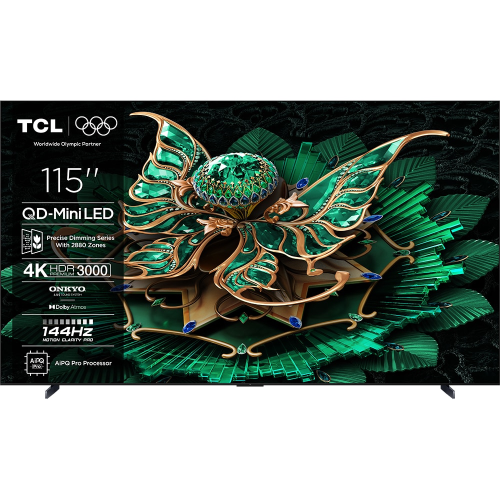 Televizor Mini LED Smart TCL 115C7K, Ultra HD 4K, 291cm