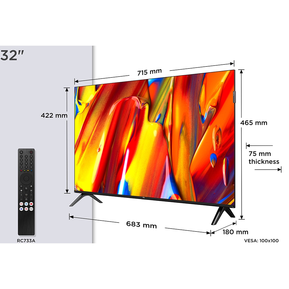 Televizor QLED Smart TCL 32S59K, Full HD, HDR, 80 cm