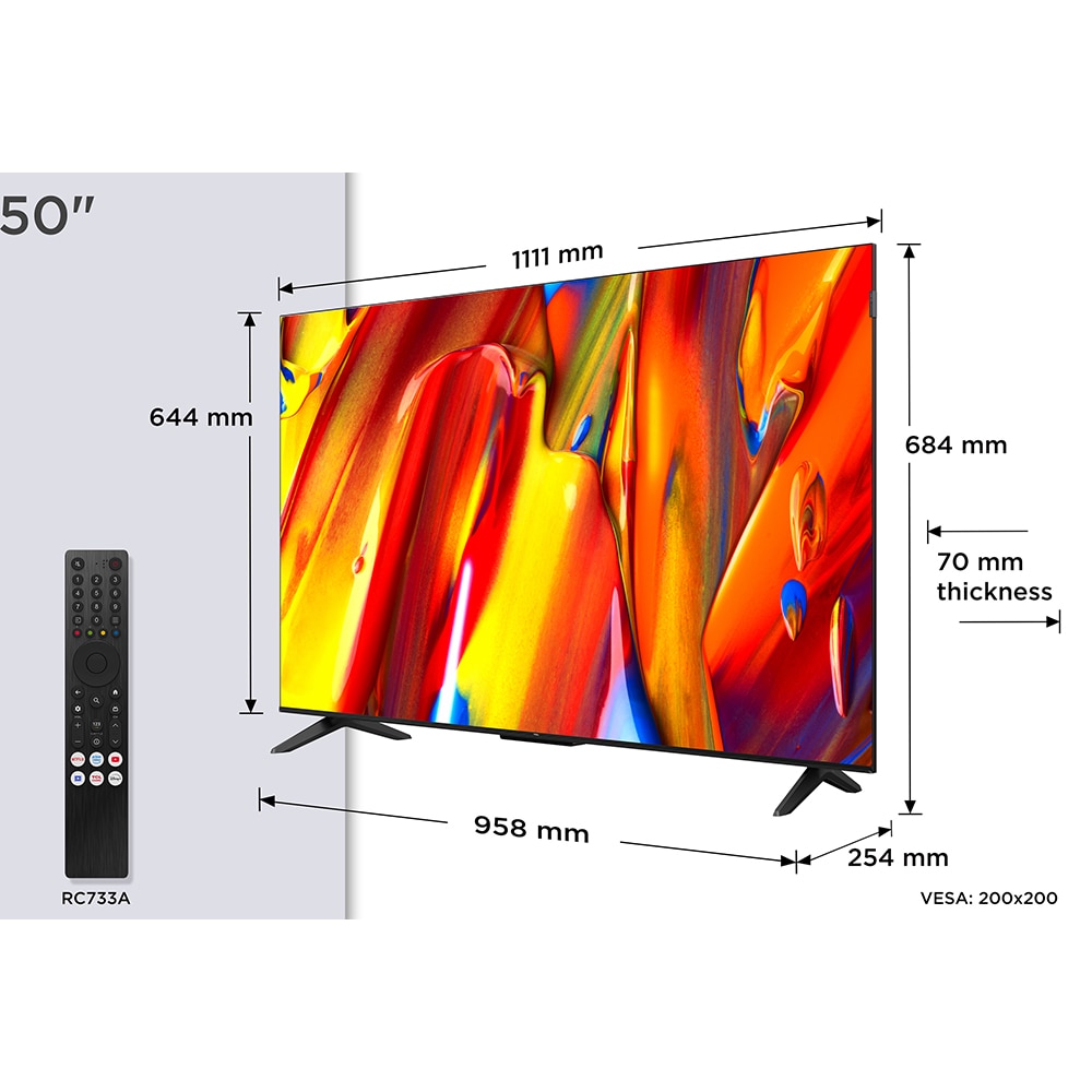 Televizor QLED Smart TCL 50S59K, FullHD, HDR, 126cm