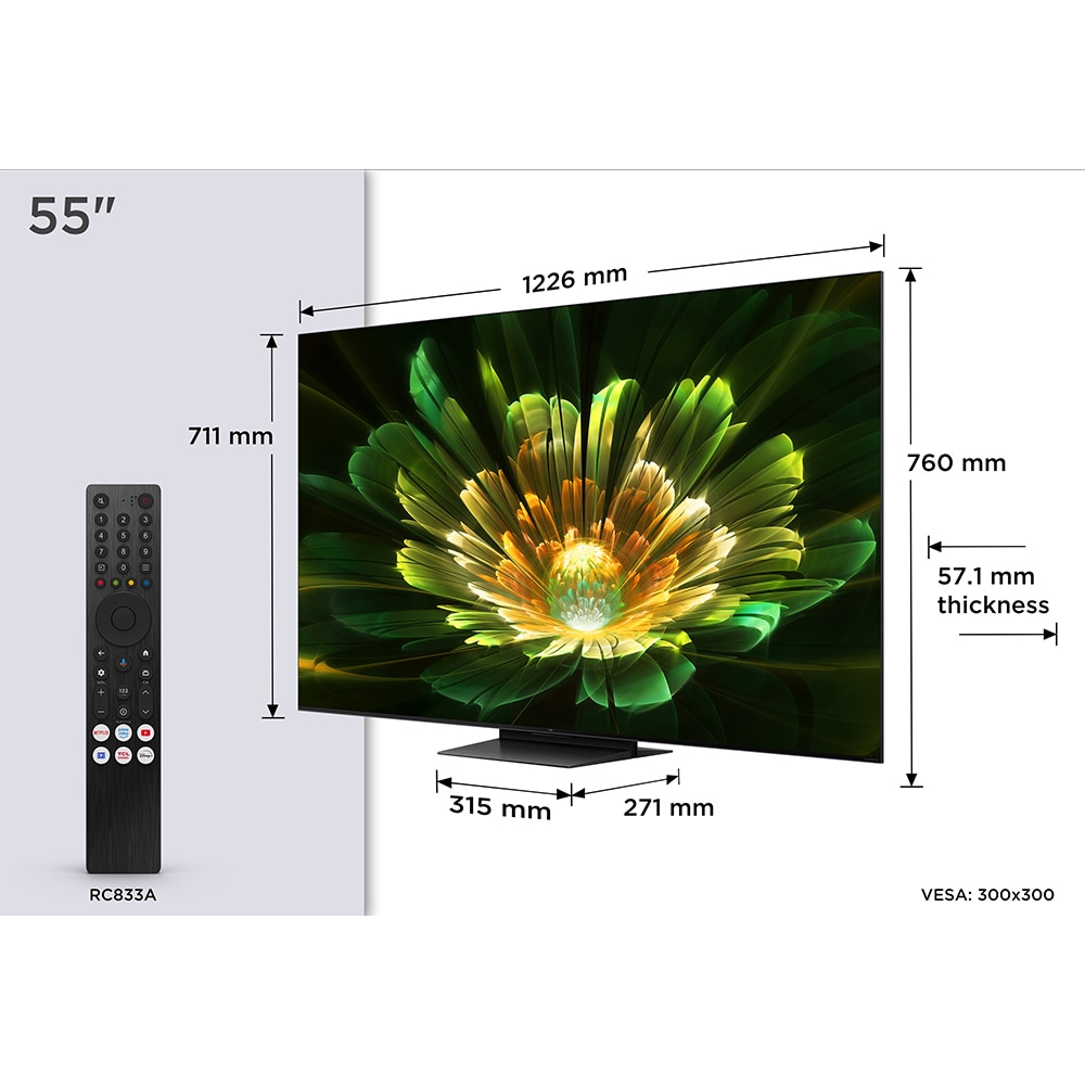 Televizor MiniLed Smart TCL 55C79K, Ultra HD 4K, HDR, 138cm