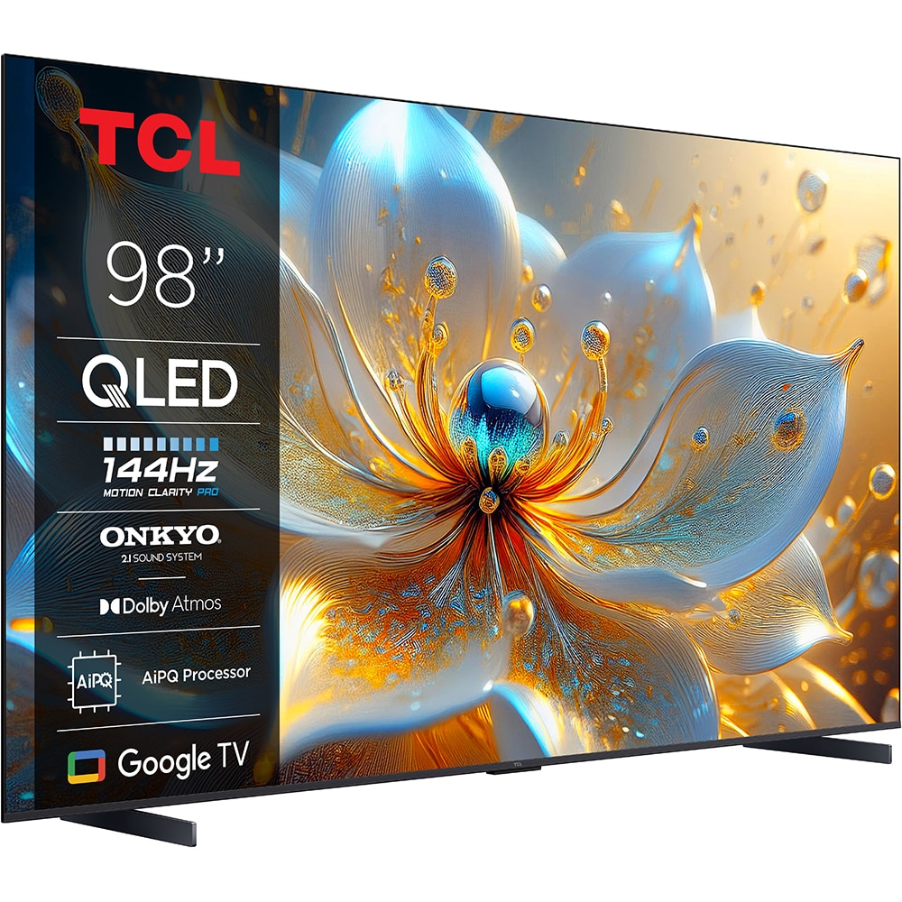Televizor QLED Smart TCL 98P89K, Ultra HD 4K, HDR, 248cm
