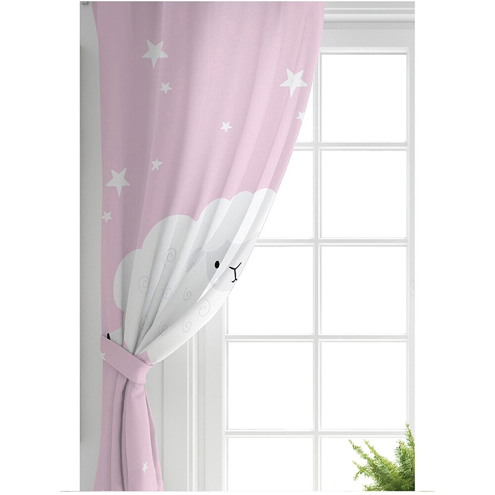 Draperie Mila Home Sheep, rejansa, 140 x 200 cm, semiopac, roz