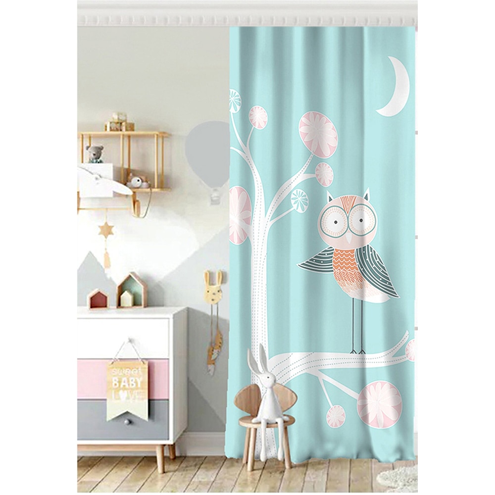 Draperie Mila Home Owl, rejansa, 140 x 200 cm, semiopac, verde