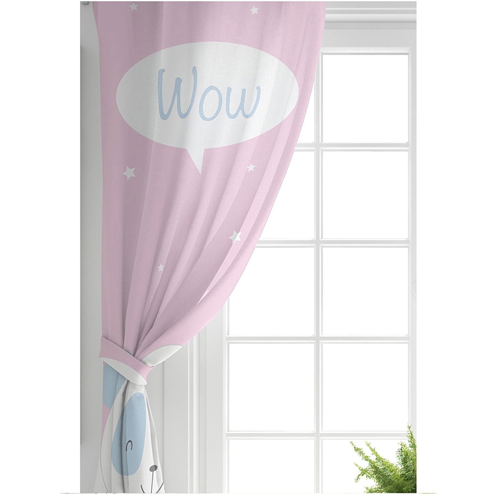 Draperie Mila Home Wow, rejansa, 140 x 200 cm, semiopac, roz