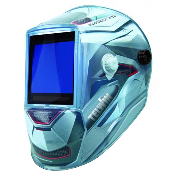 Masca de sudura automata TELWIN VANTAGE GREY XXL, 4 senzori, vizor 100x93mm, incarcare solara