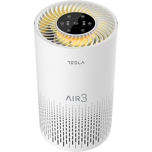 Purificator aer TESLA Air 3, 3 trepte viteza, Hepa, Wi-Fi, alb