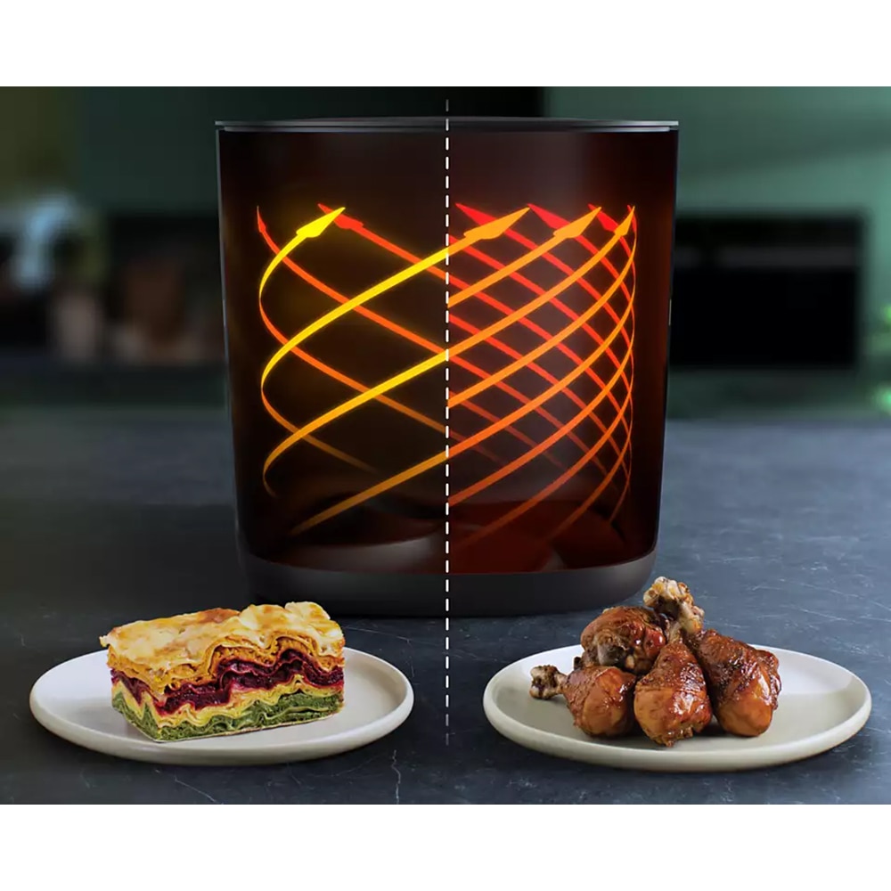 Friteuza cu aer cald PHILIPS Combi XXL HD9880/90, 2kg, 8.3l, 2200W, negru-argintiu