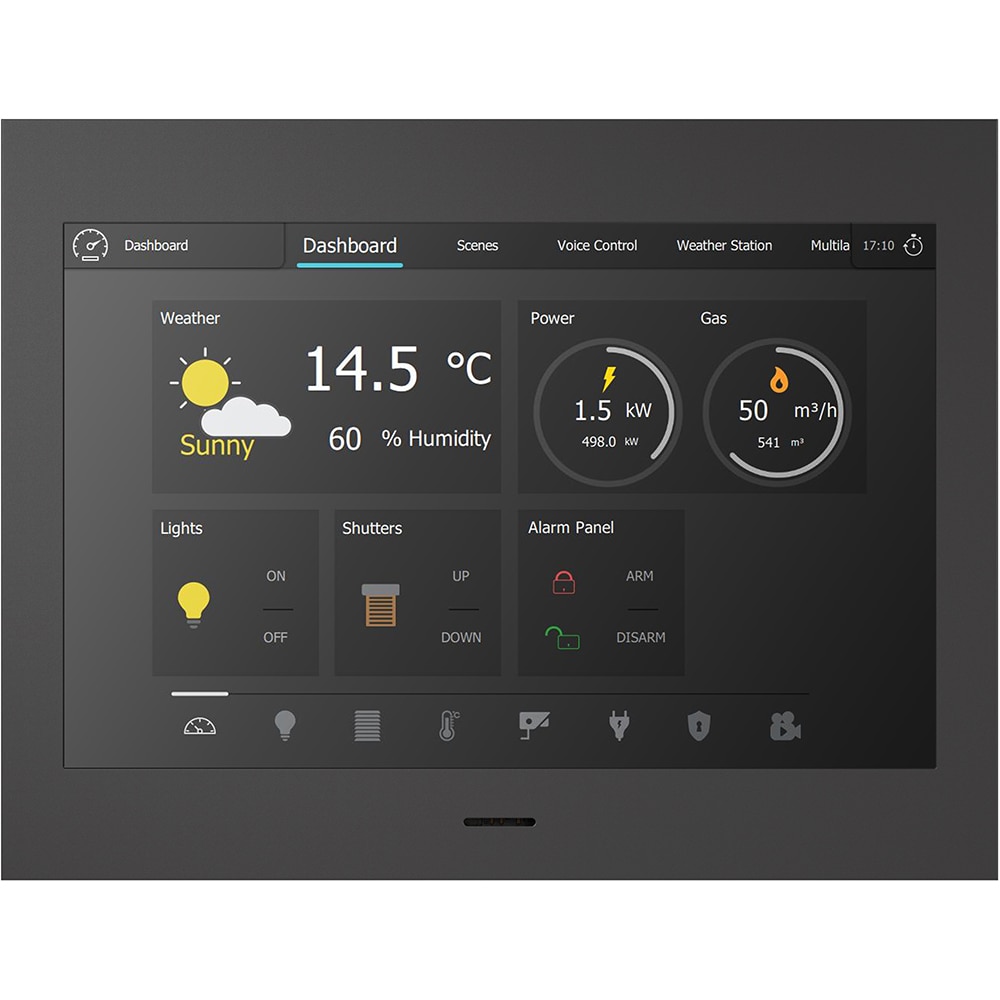 Rama controller GEWISS Endvision Touch Server 10, KNX, 10", aluminiu, negru