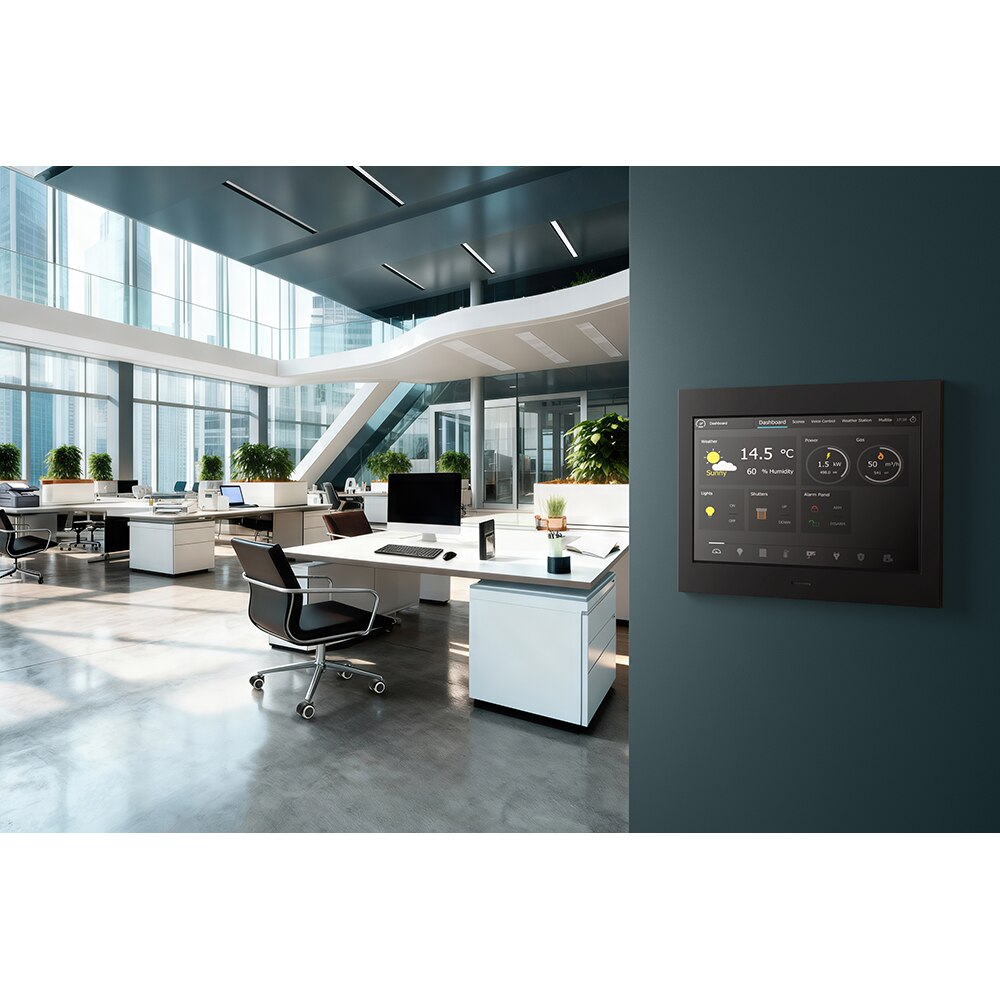 Rama controller GEWISS Endvision Touch Server 10, KNX, 10", aluminiu, negru