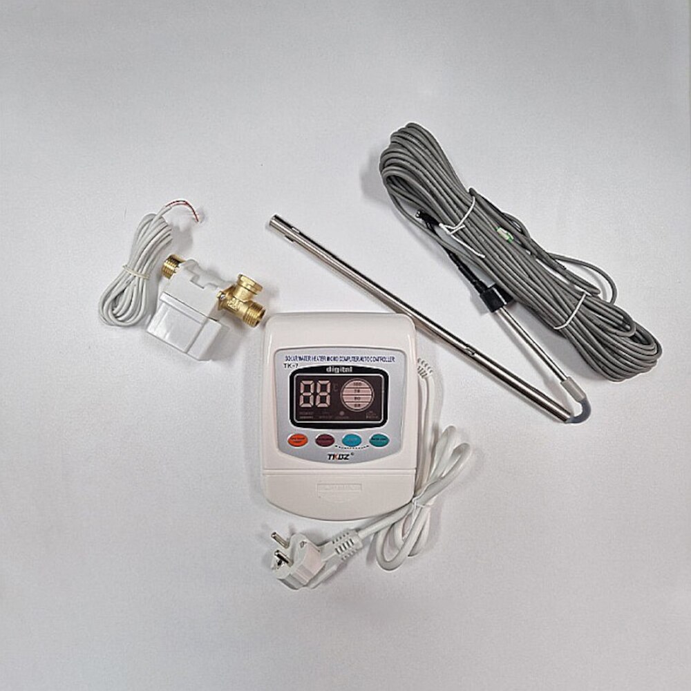 Regulator solar TK-7Y, panouri solare presurizate, metal, alb