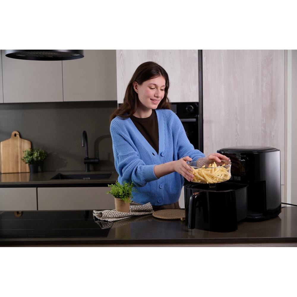 Friteuza cu aer cald MYRIA MY4467, 6,5l, 1700W, negru