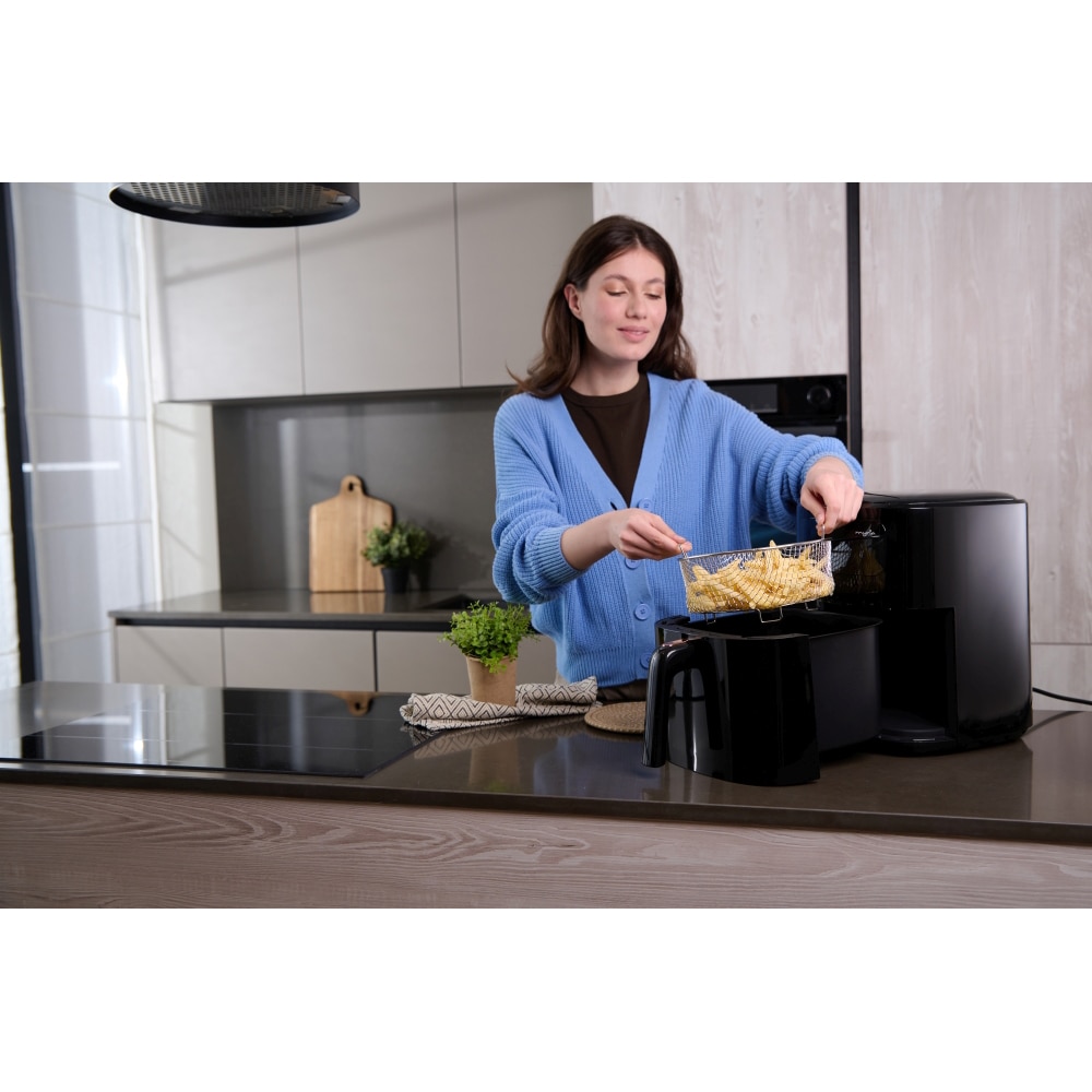 Friteuza cu aer cald MYRIA MY4467, 6,5l, 1700W, negru