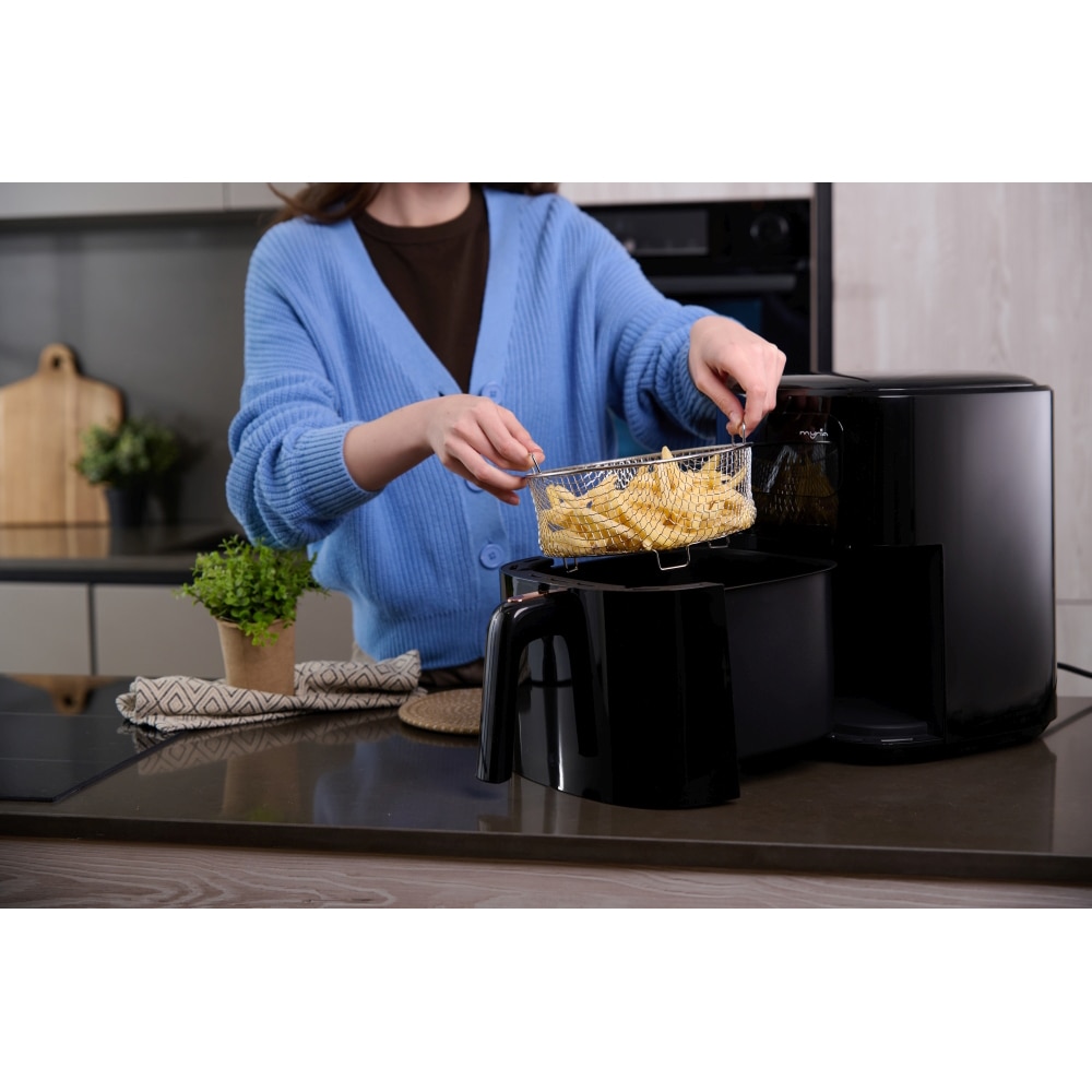 Friteuza cu aer cald MYRIA MY4467, 6,5l, 1700W, negru