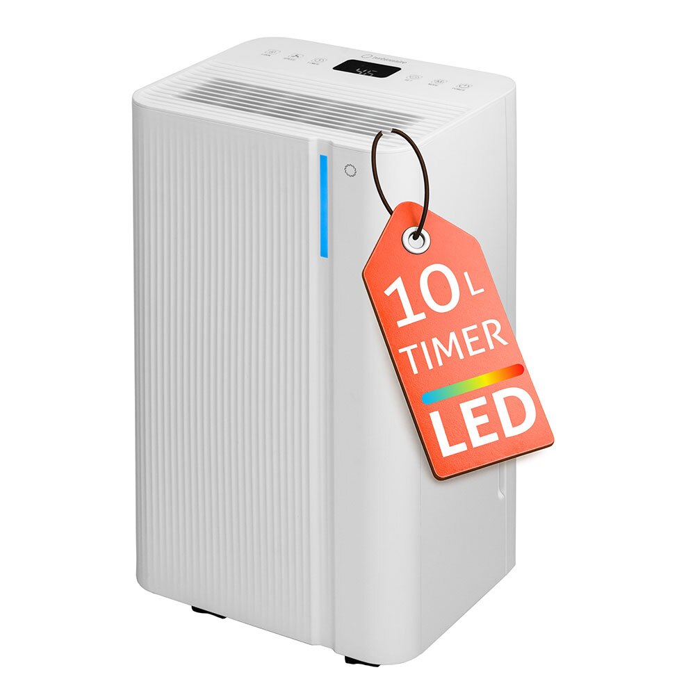 Dezumidificator TURBIONAIRE LEVI 10, 10 l/zi, 210W, rezervor 1.8l, Ionizare, alb