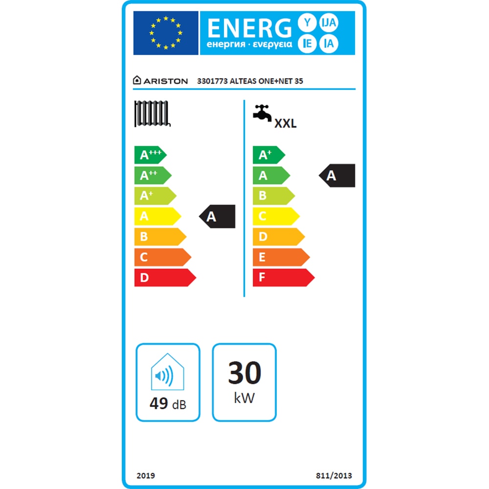 Centrala termica pe gaz in condensare ARISTON Alteas One Plus NET, 35 kW, WiFi, Schimbator de caldura inox, Kit evacuare inclus