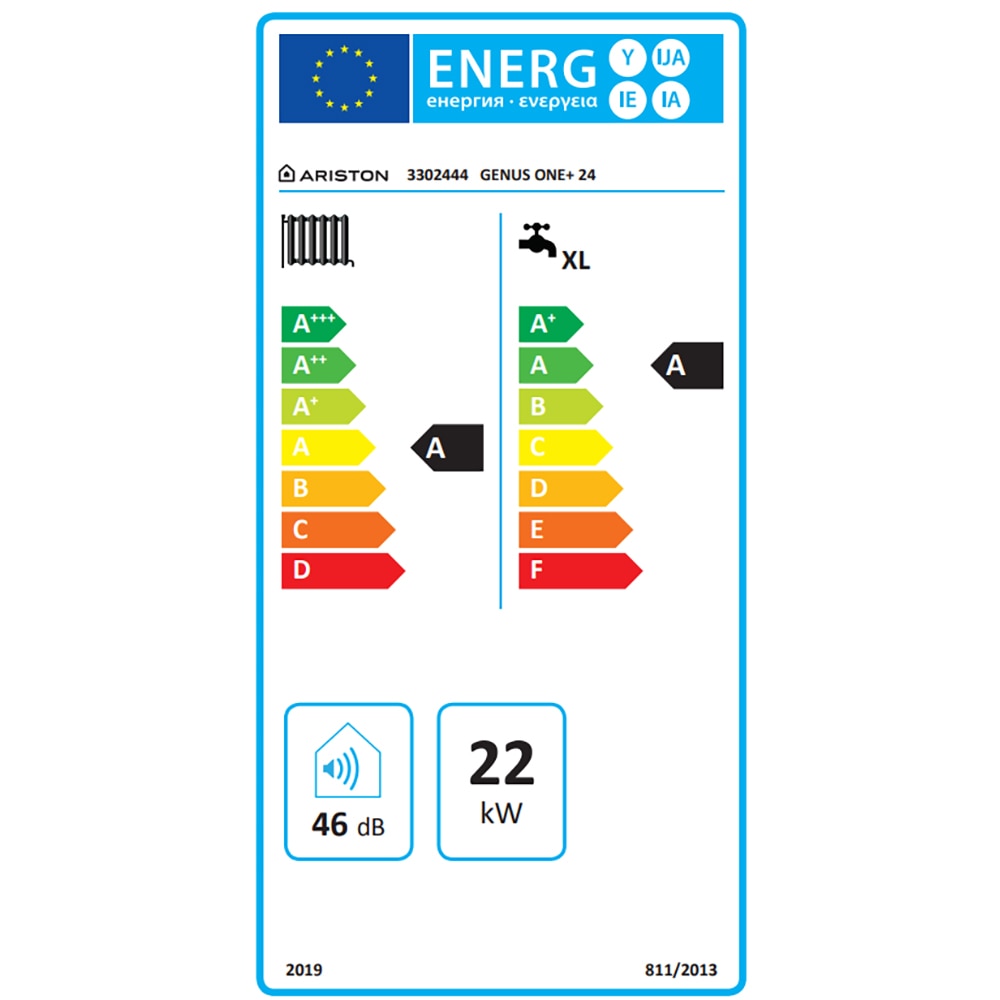 Centrala termica pe gaz in condensare ARISTON Genus One+, 24 kW, Schimbator de caldura inox, Kit evacuare inclus