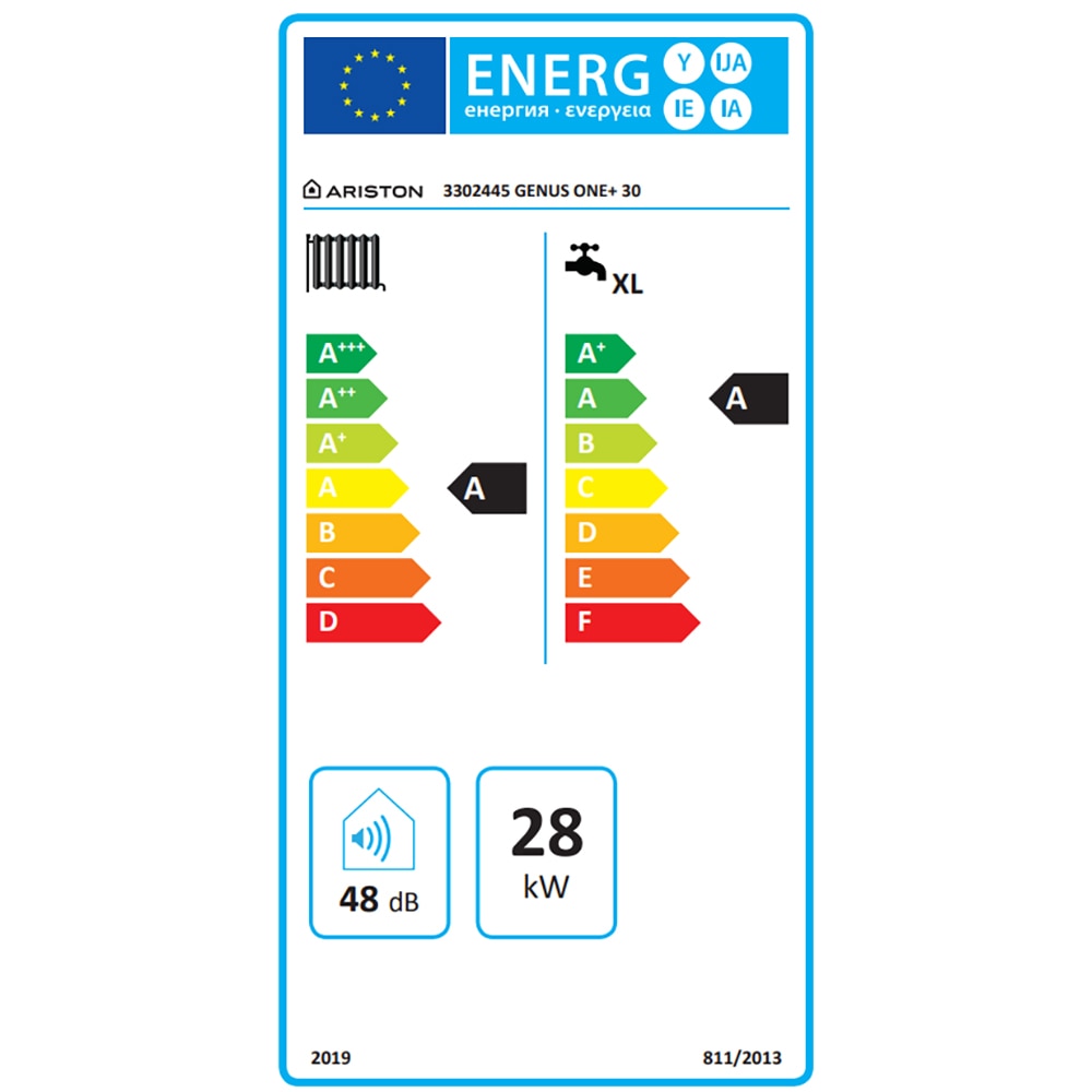 Centrala termica pe gaz in condensare ARISTON Genus One Plus, 30 kW, Schimbator de caldura inox, Kit evacuare inclus