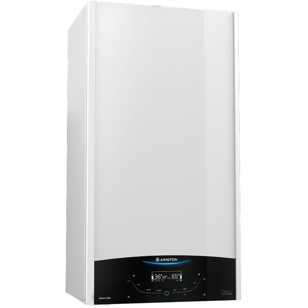 Centrala termica pe gaz in condensare ARISTON Genus One Plus, 24 kW, WiFi, Schimbator de caldura inox, Kit evacuare inclus, 5 ani extragarantie