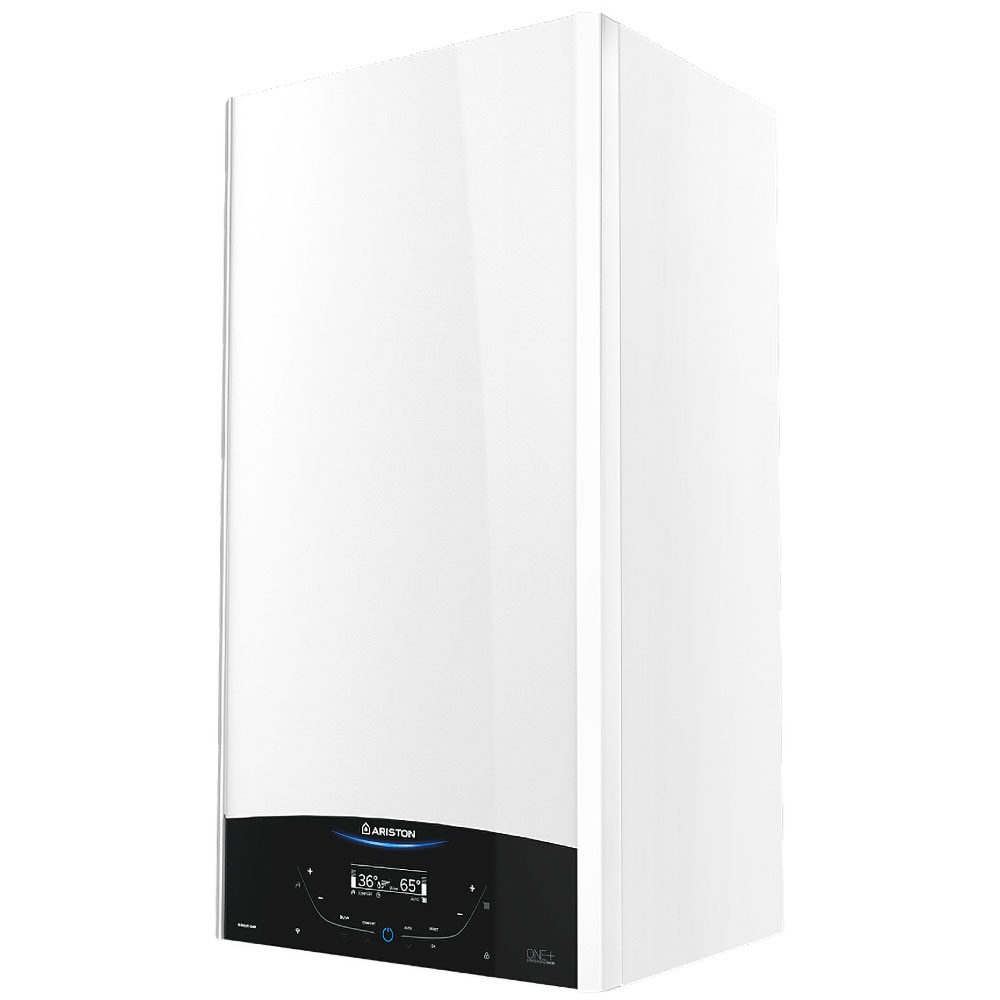 Centrala termica pe gaz in condensare ARISTON Genus One Plus, 24 kW, WiFi, Schimbator de caldura inox, Kit evacuare inclus, 5 ani extragarantie