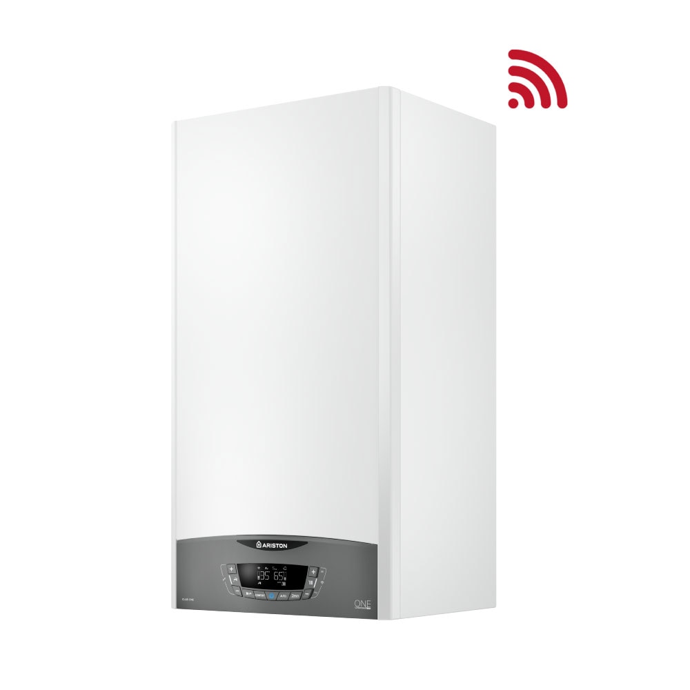 Centrala termica pe gaz in condensare ARISTON Genus One Plus, 24 kW, WiFi, Schimbator de caldura inox, Kit evacuare inclus, 5 ani extragarantie