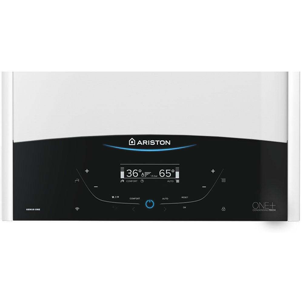 Centrala termica pe gaz in condensare ARISTON Genus One Plus, 30 kW, WiFi, Schimbator de caldura inox, Kit evacuare inclus, 5 ani extragarantie