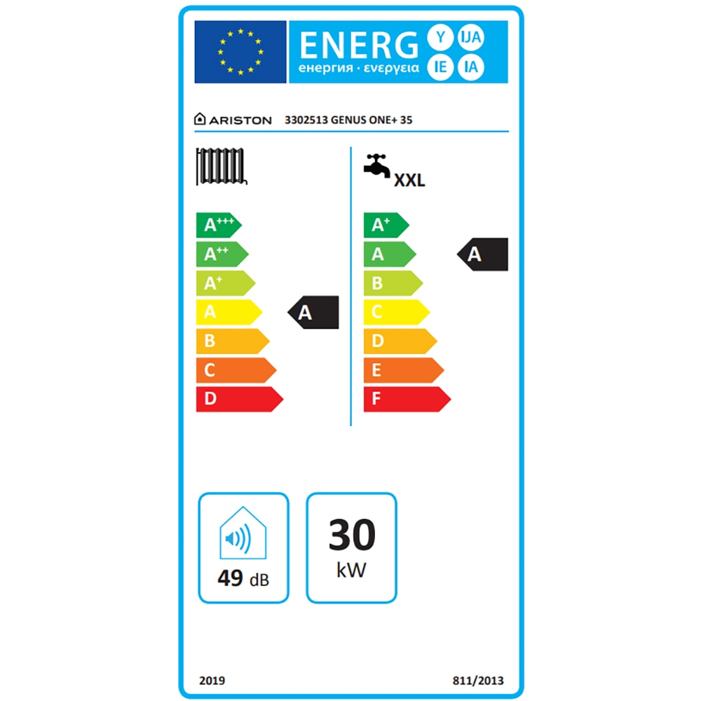 Centrala termica pe gaz in condensare ARISTON Genus One Plus, 35 kW, Schimbator de caldura inox, Kit evacuare inclus, 5 ani extragarantie