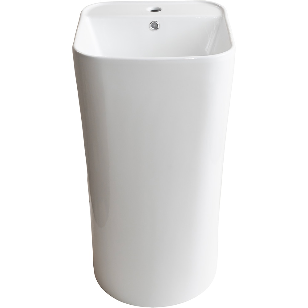 Lavoar baie PREMIER TR-S909, ceramica, 42 x 42 x 82 cm, alb