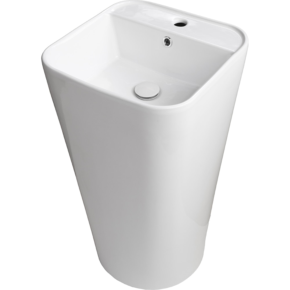 Lavoar baie PREMIER TR-S909, ceramica, 42 x 42 x 82 cm, alb