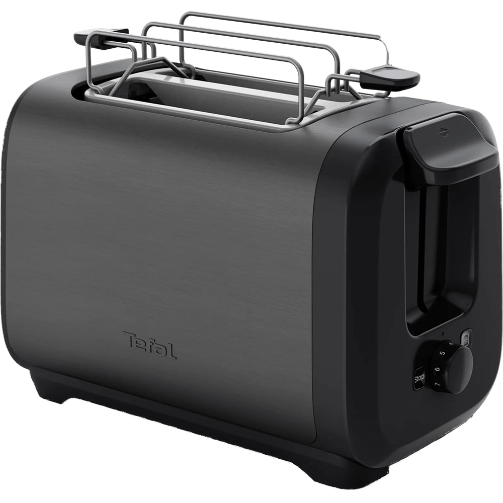 Prajitor de paine TEFAL Subito TT5S18E0, 2 felii, 1200W, gri antracit-negru 