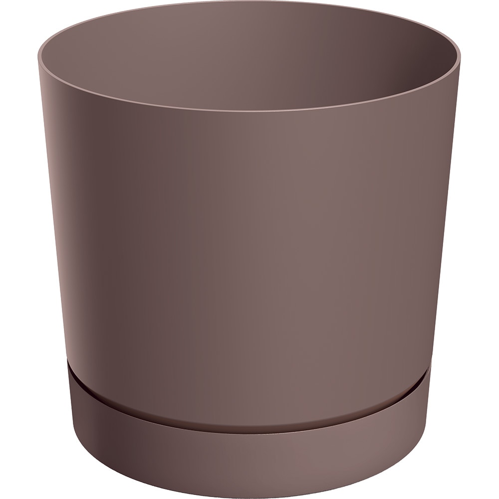 Ghiveci Tubo P PROSPERPLAST, D13 cm, maro marsala