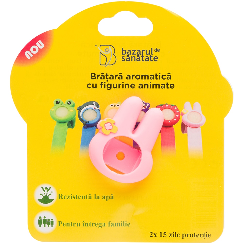 Bratara aromatica din silion anti tantari, 2 rezerve